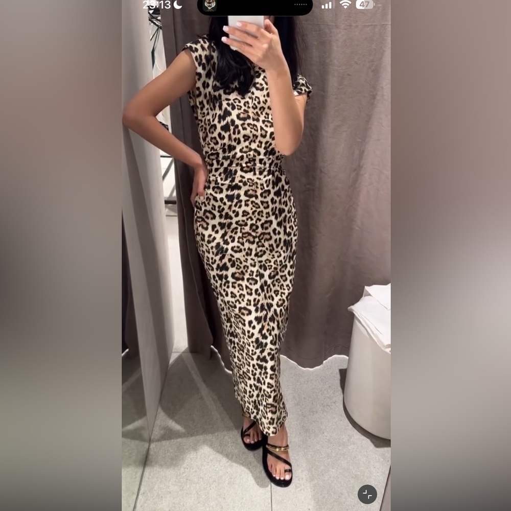 🛍️NWT BEAUTIFUL ZARA LEOPARD PRINT DRESS PERFECT FOR A NIGHT OUT